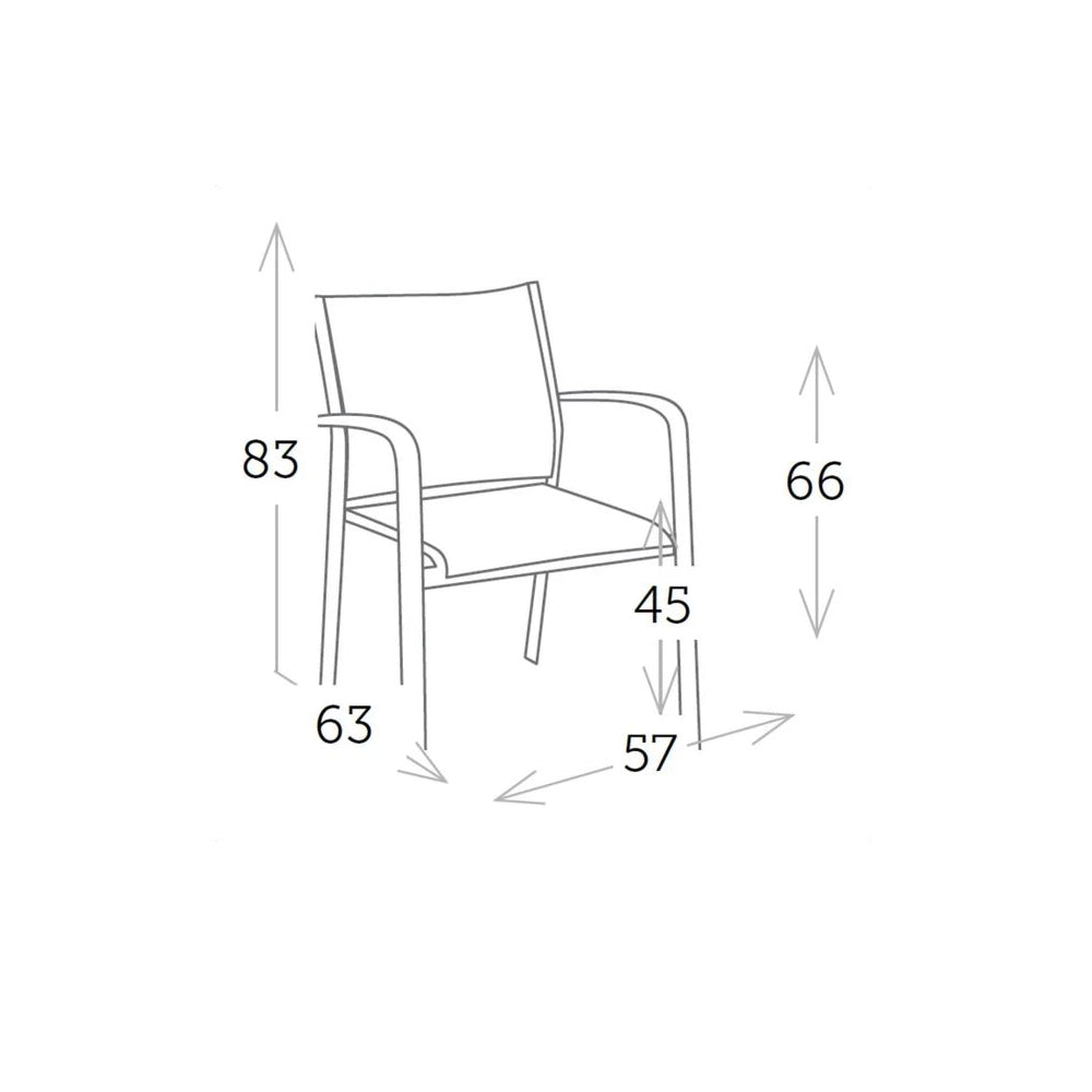 Gallis Stackable Armchair - White | White