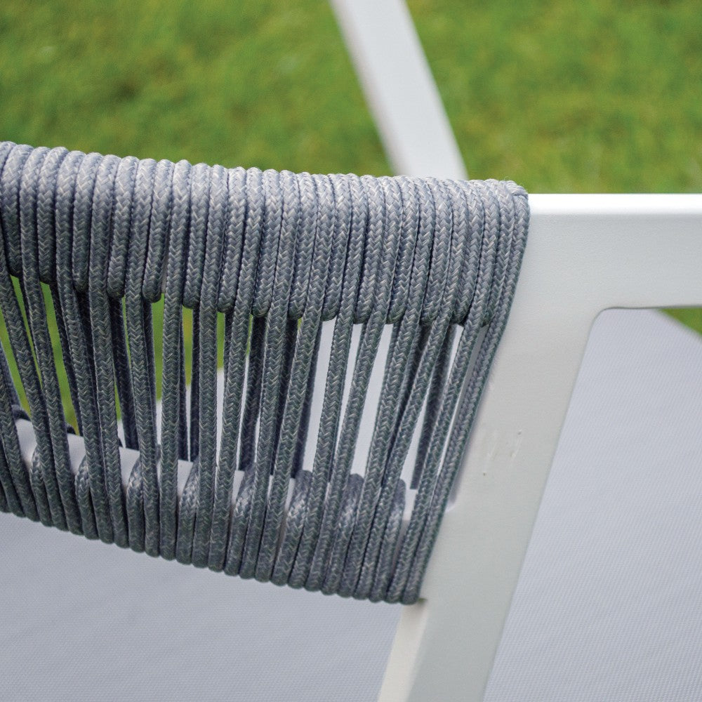Auto Stackable Armchair - White silver black