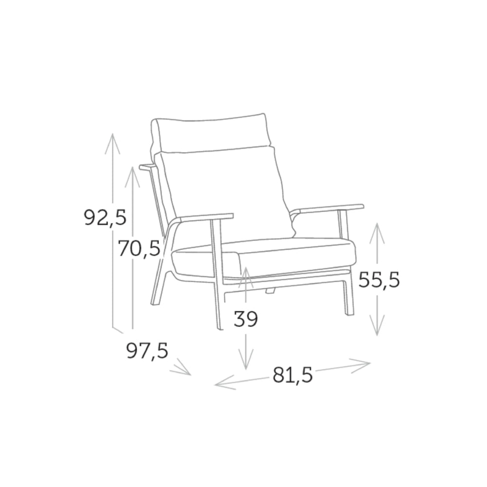 Dandy Armchair - White|Grey