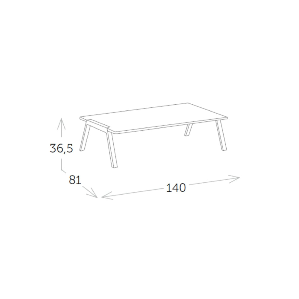 Dandy Rectangle Coffee Table - White