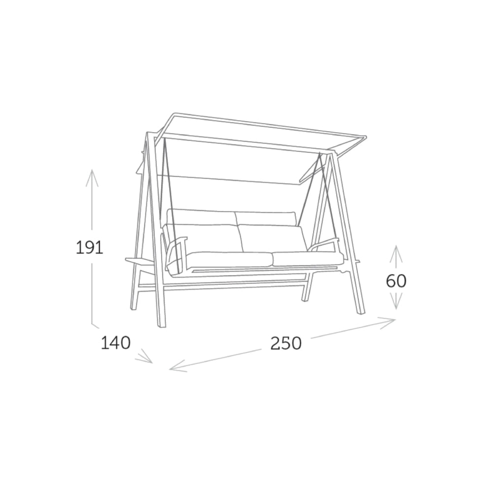 Dandy Swing with cushion - Charcoal|Grey