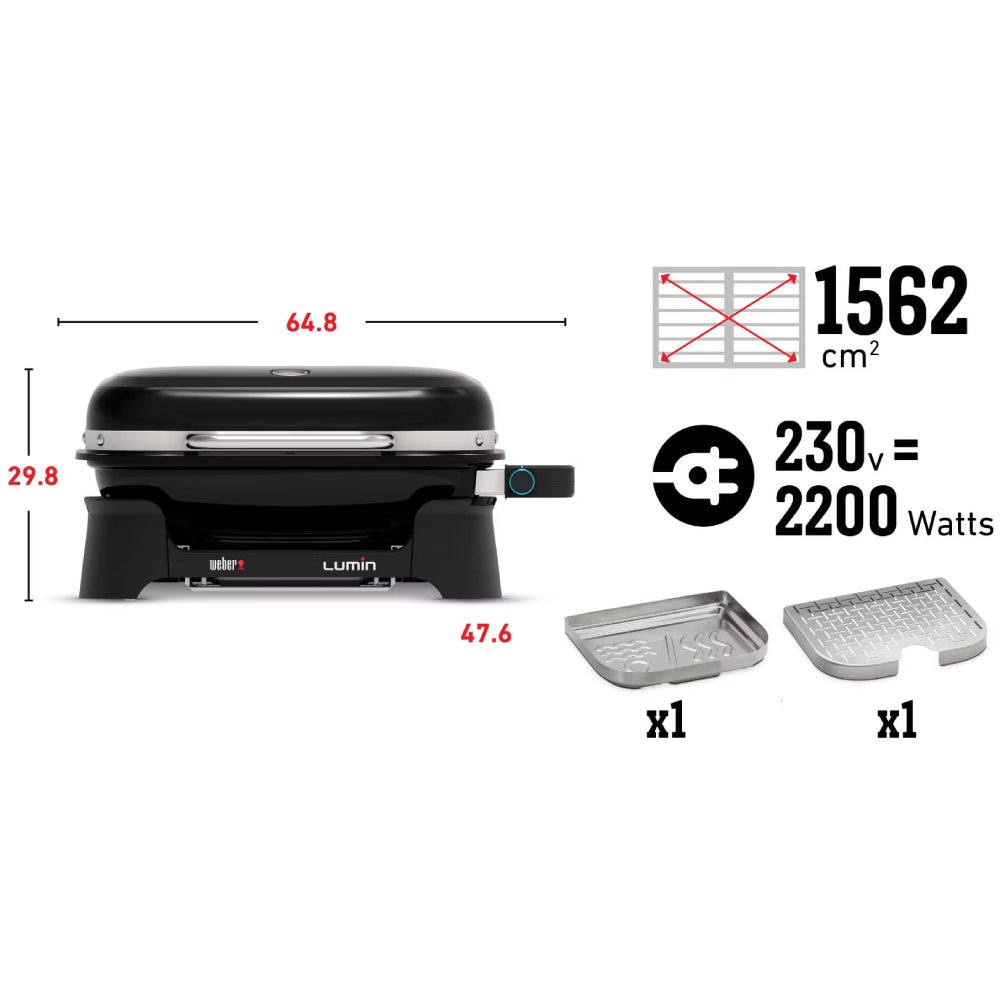 Lumin 2000 Compact Electric Barbecue