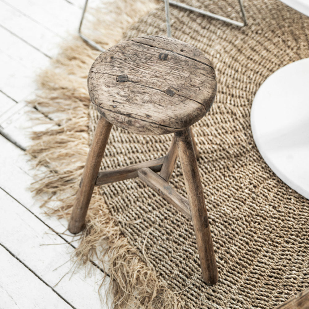 Raffia Fringed Carpet - Natural 150 cm