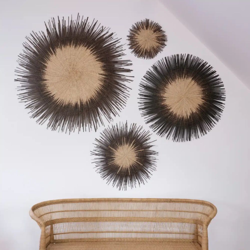 Sun Circles brown Malawi 120 cm diam.
