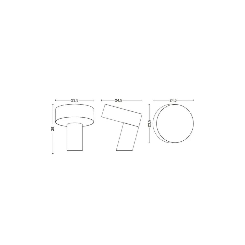 Slant Lamp - Black