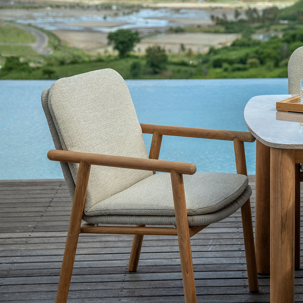 Benoa Teak Armchair - Linnen