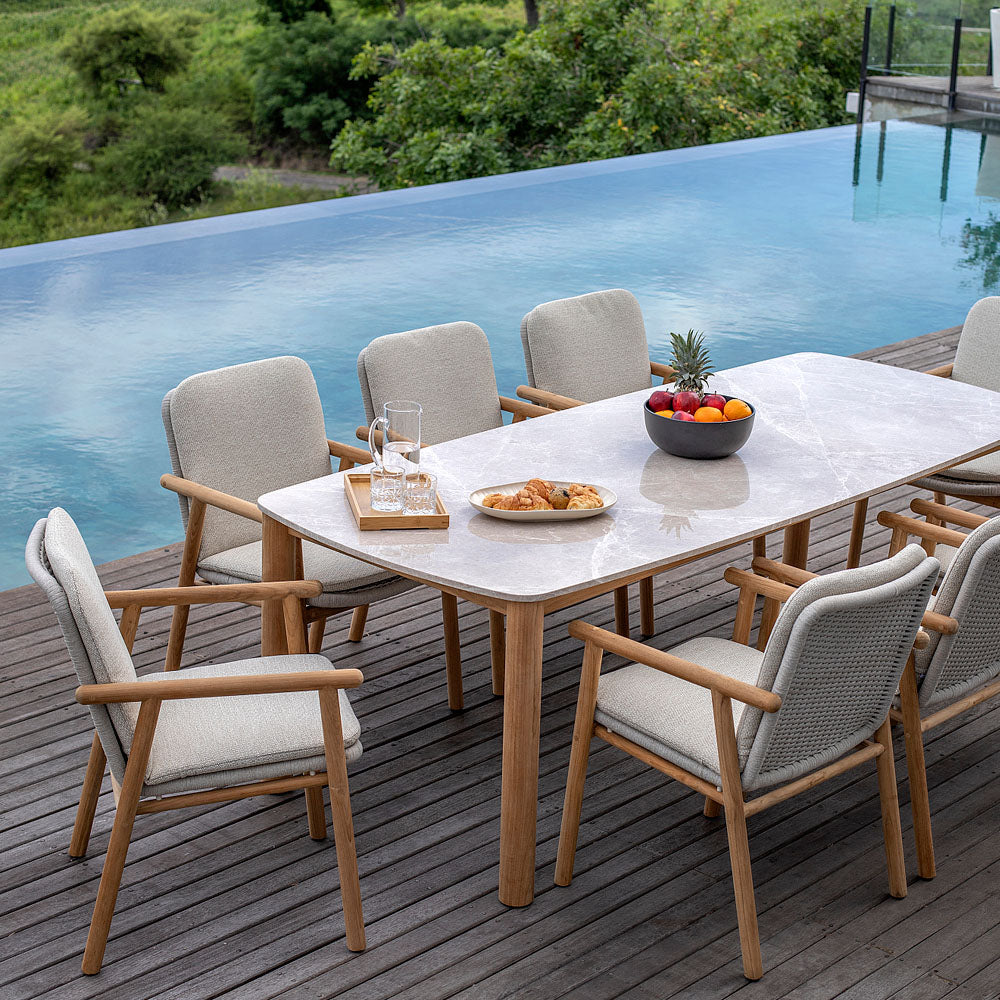 Benoa Teak Armchair - Linnen