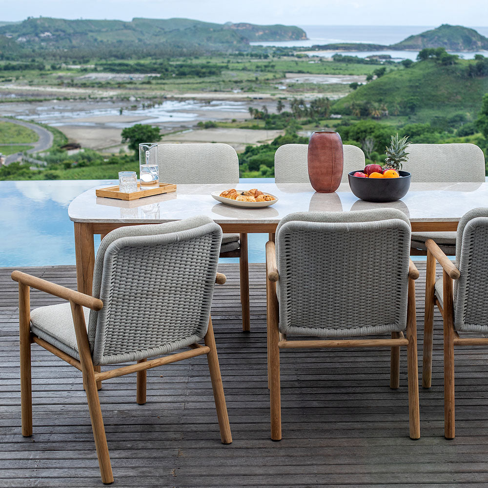 Benoa Teak Armchair - Linnen