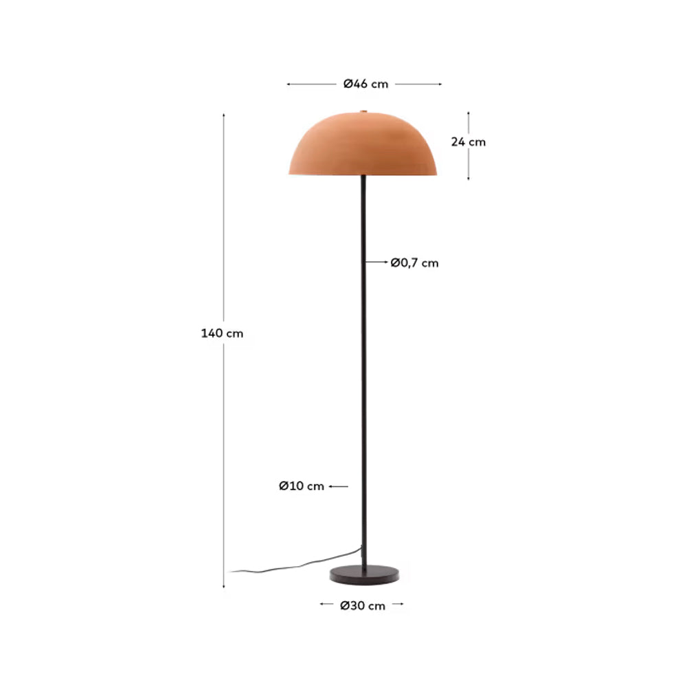 Nibla metal floor lamp - Black | Terracota