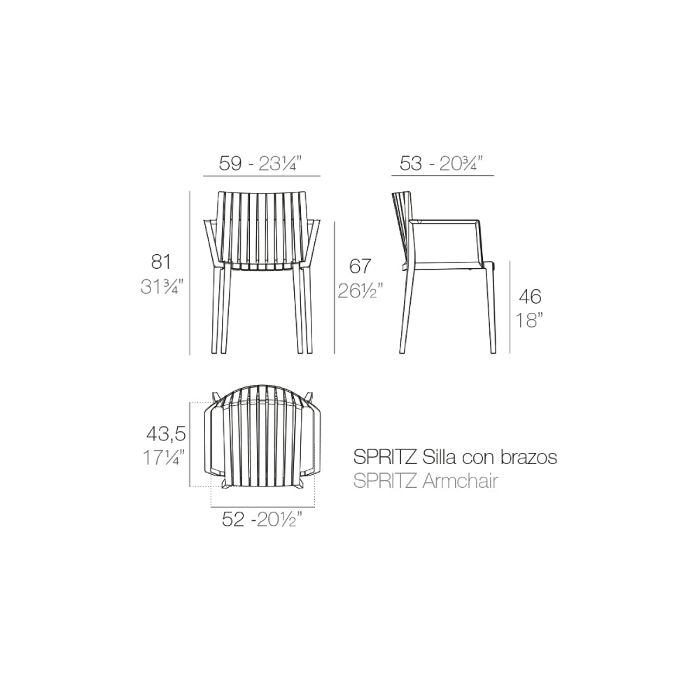 Spritz Chair with Armrests