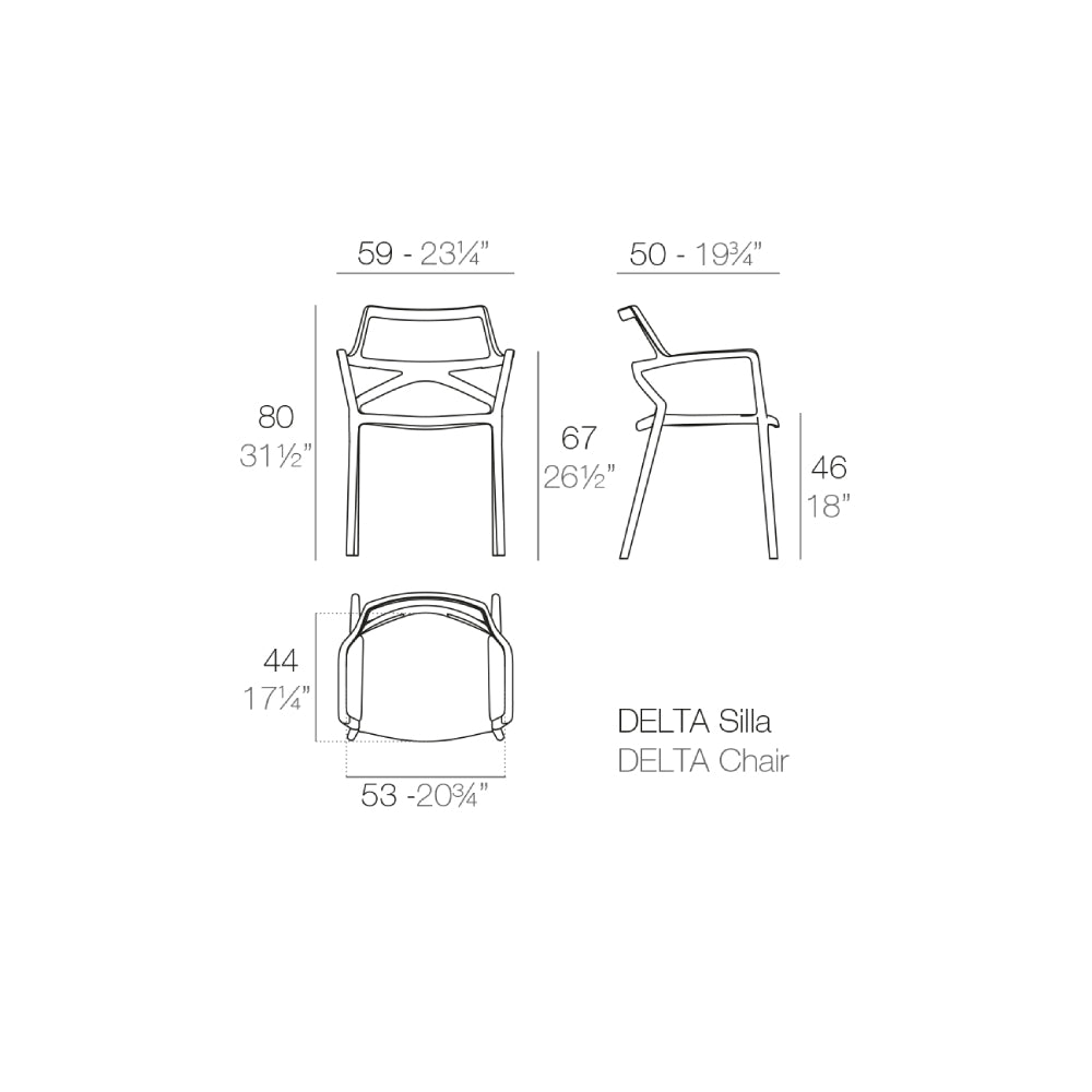 Delta Chair with Armrests