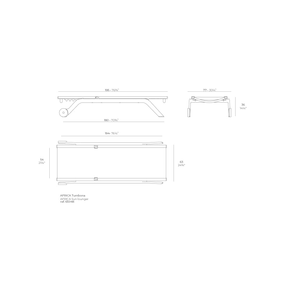Africa Sun Lounger - Ecru