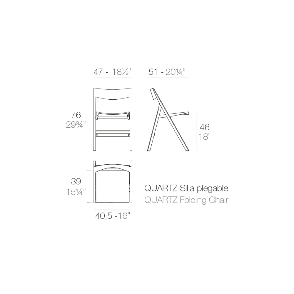 Quartz Folding Chair - Black