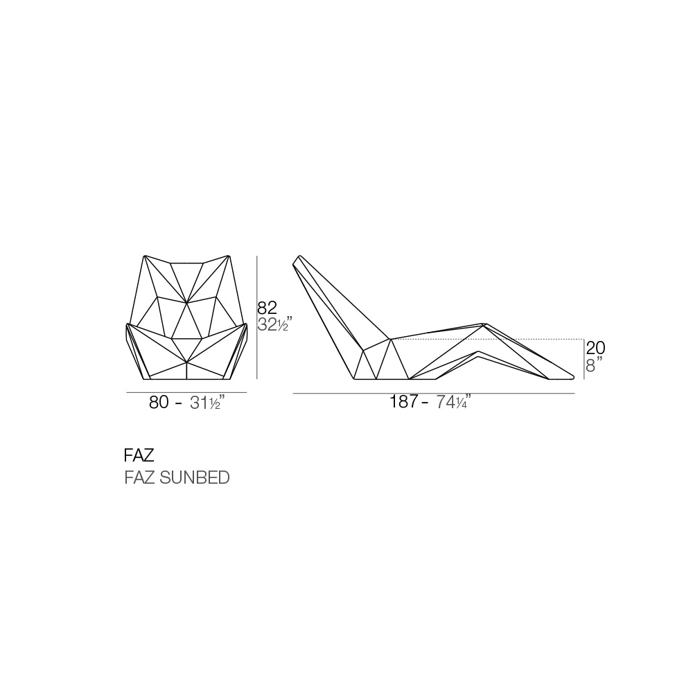 Faz Sunbed - White