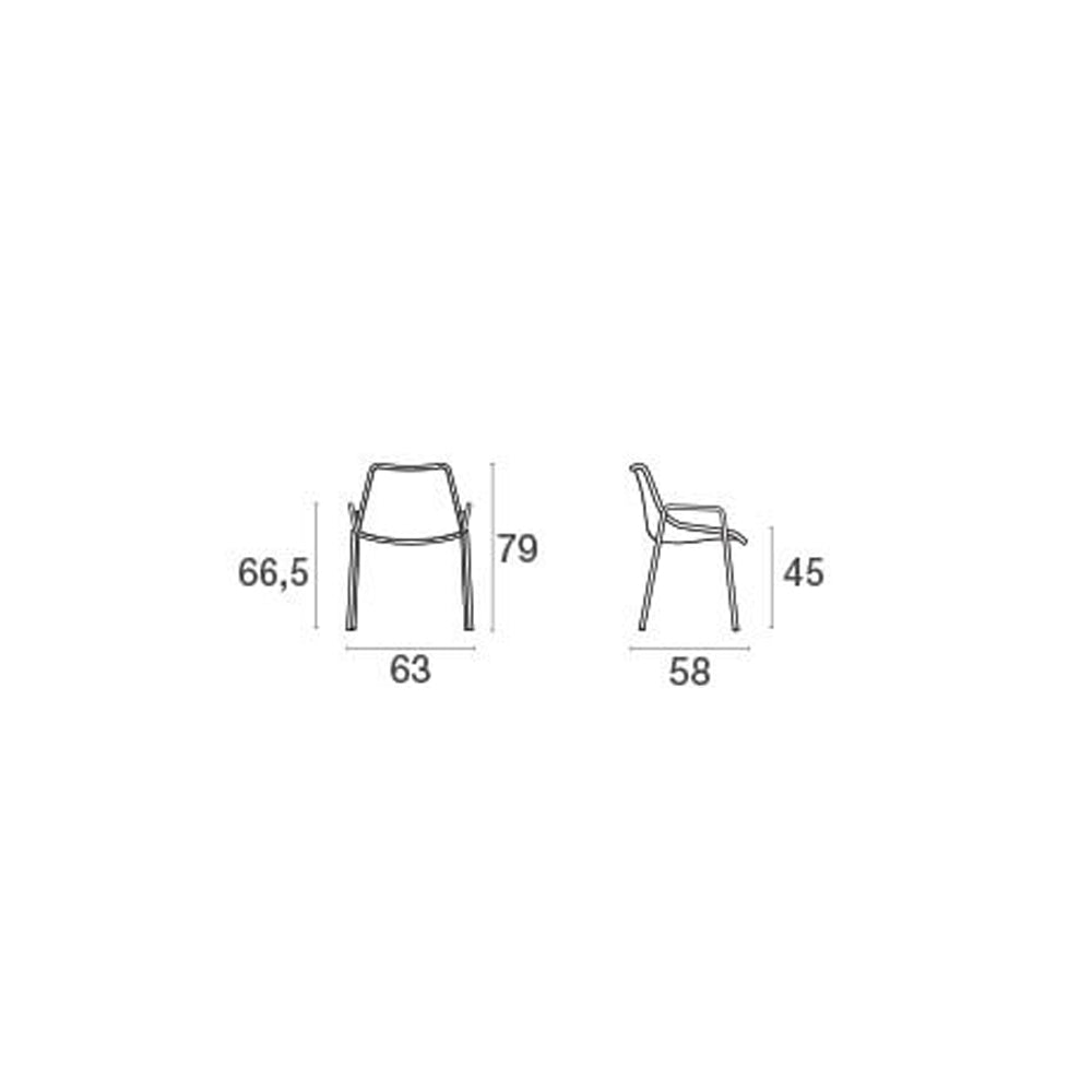 Round Armchair - Matt White