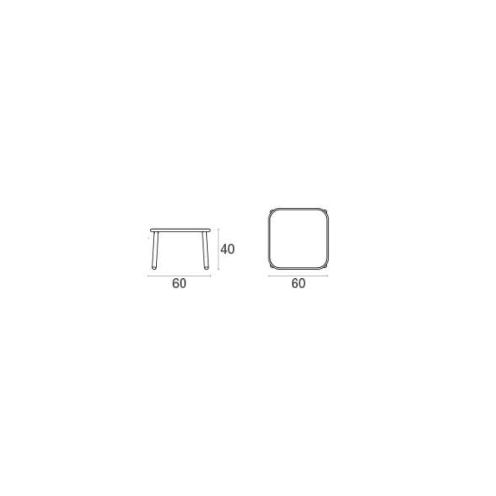 Yard Coffee Table 60x60 cm - Black