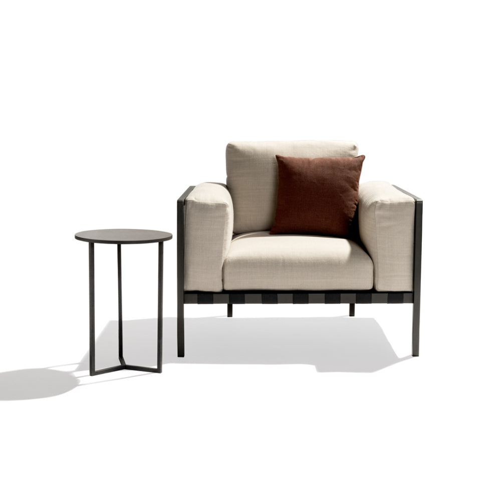 Natal Alu X Round Side Table - Wengé