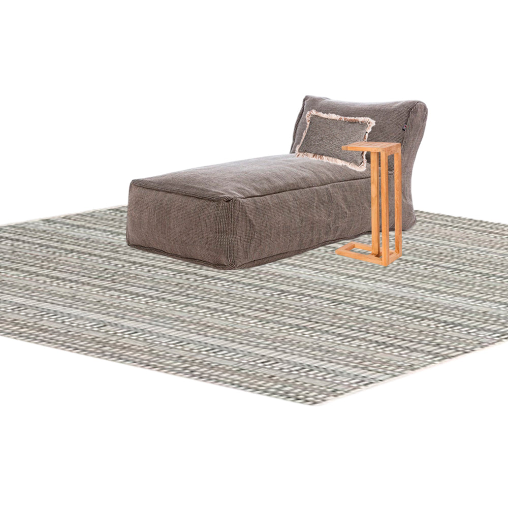 Dotty Pouf Long Chair Lounge Set - Grey