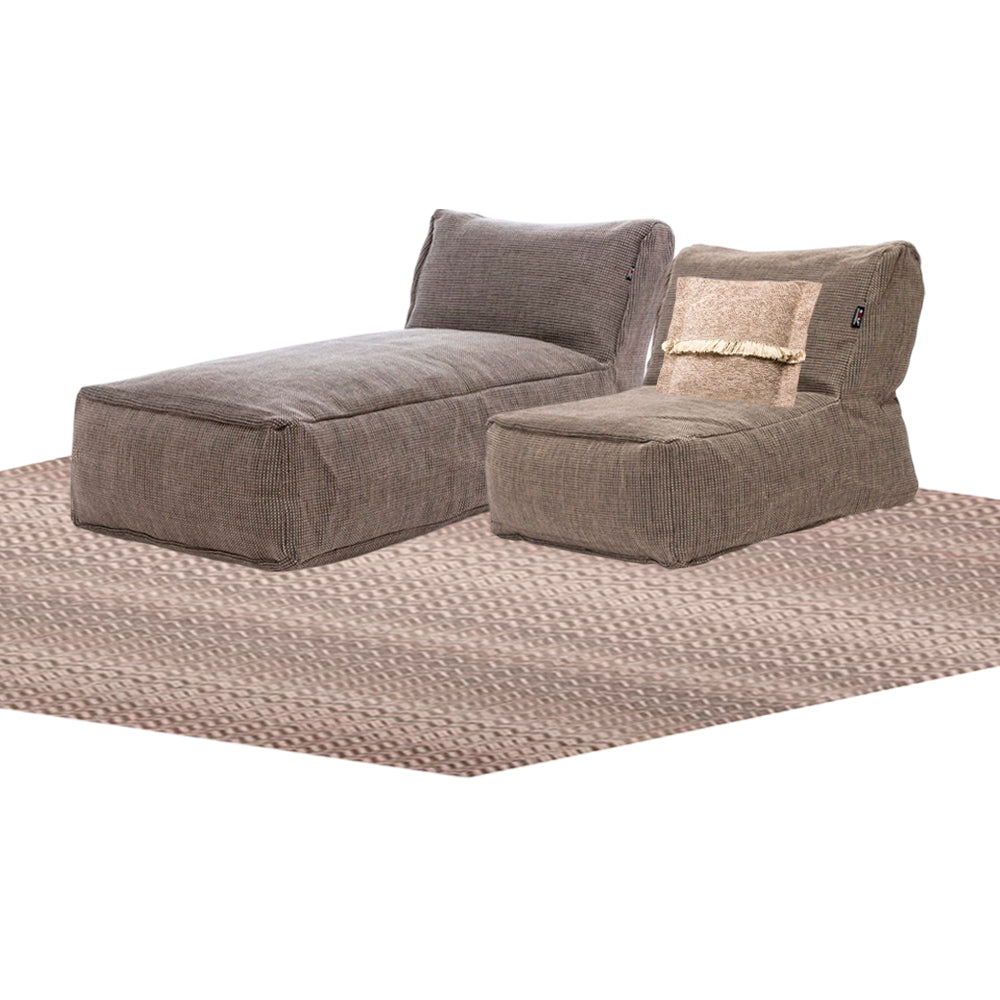Dotty Pouf Medium Lounge Set - Grey