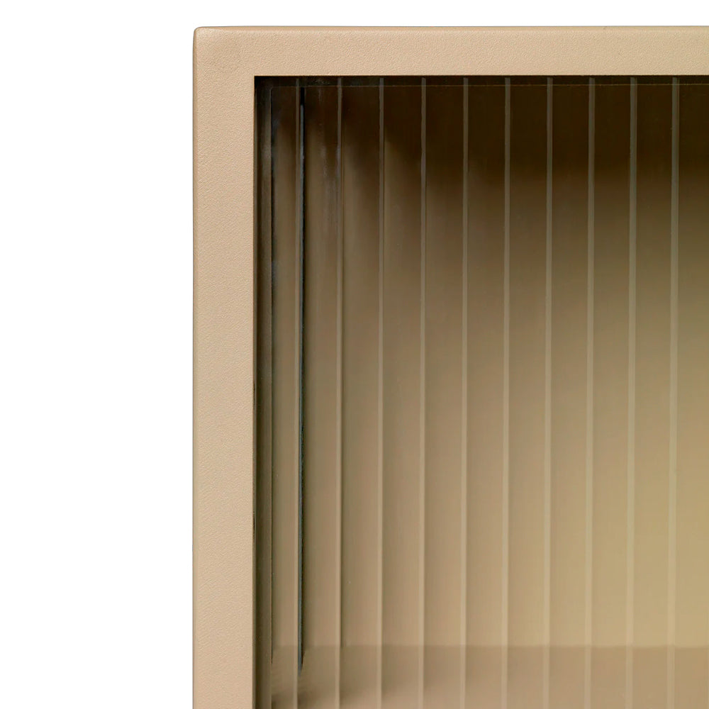 Haze Wall Cabinet Reeded Glass - Cashmere