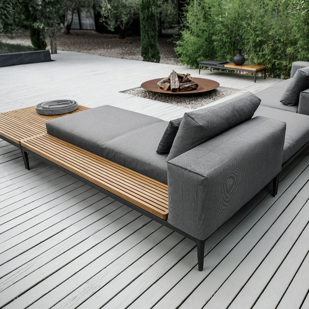 Grid Chaise Unit - Teak | Meteor