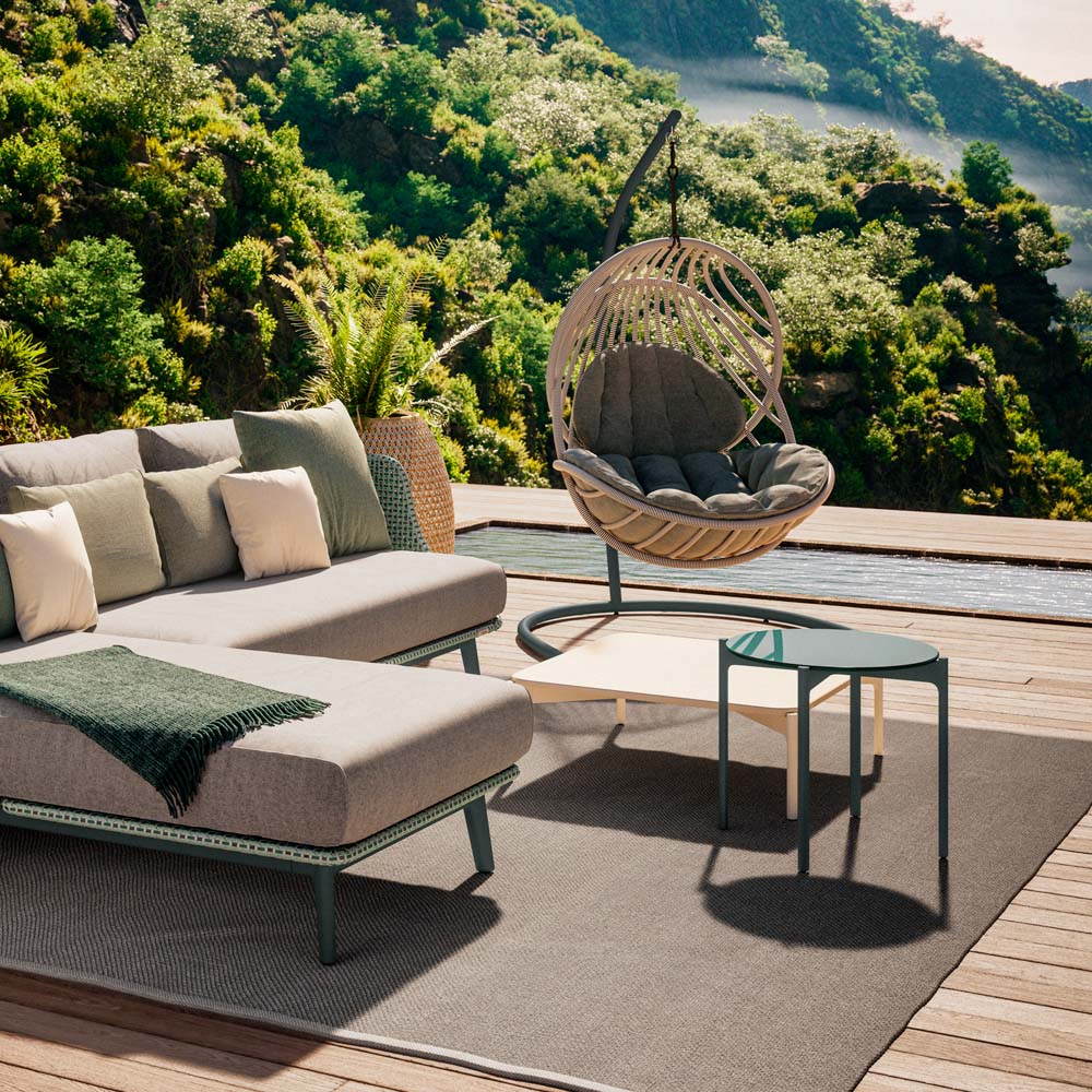 Kida Hanging Lounge Chair with Base - Glow Touch
