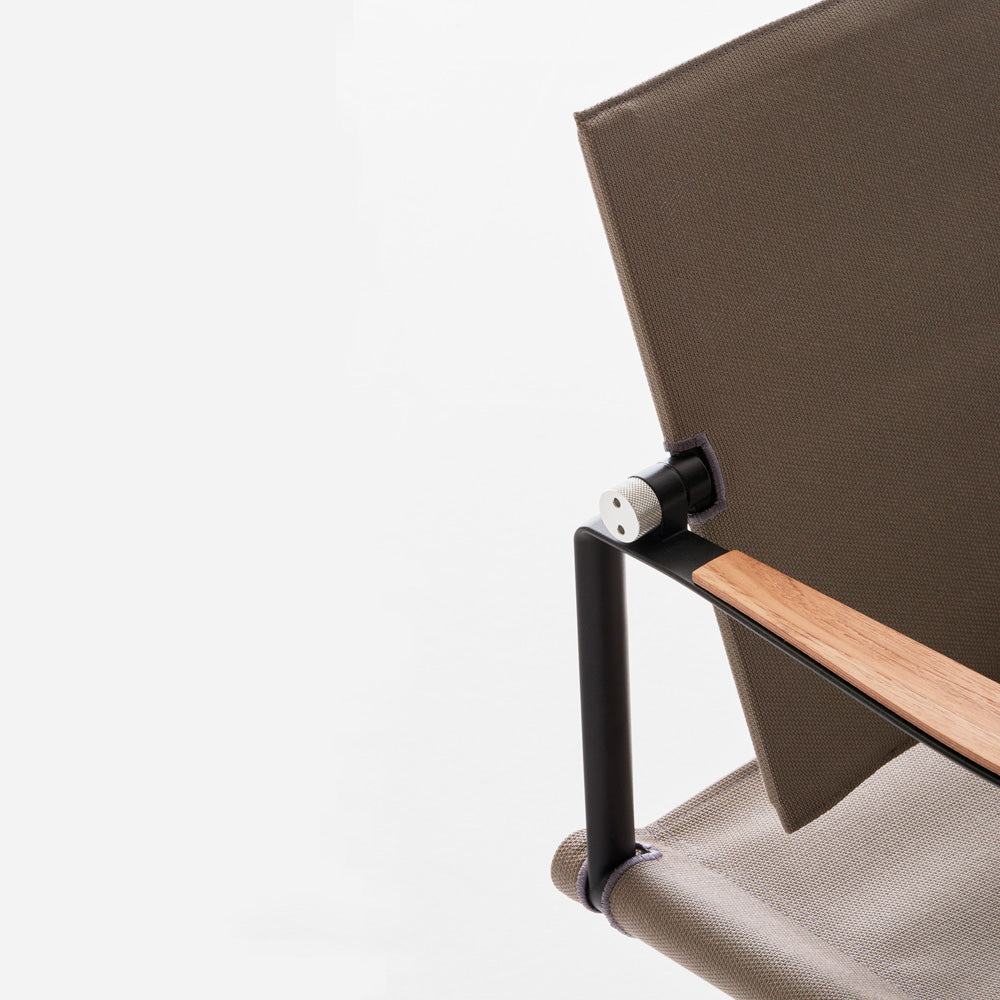Seax Armchair with Teak-Finished Plywood - Sail Taupe