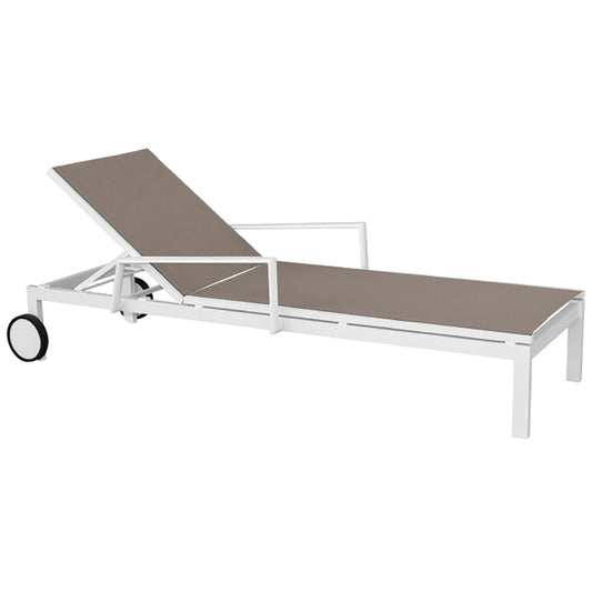 York Deck Chair - White|Khaki