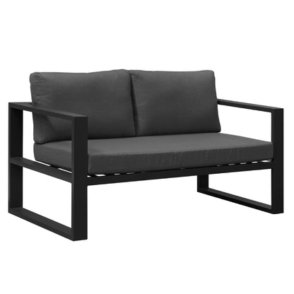 Belluno 2 Seat Sofa with Cushions - Charcoal