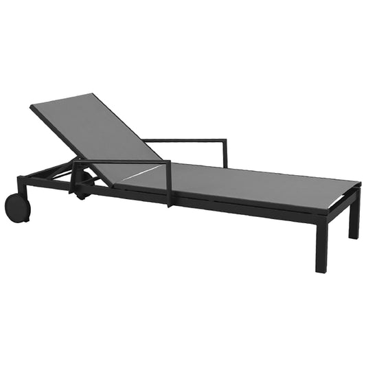 York Deck Chair - Charcoal|Silverblack