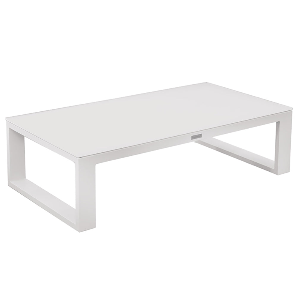 Belluno Rectangle Coffee Table - Champagne matte white