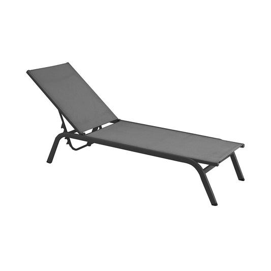 July Stackable Deck Chair - Charcoal|silverblack