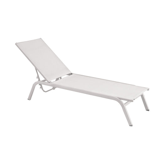 July Stackable Sunlounger - White|White