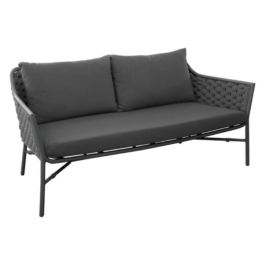 Rio 2-Seater Sofa - Black | Dark Grey