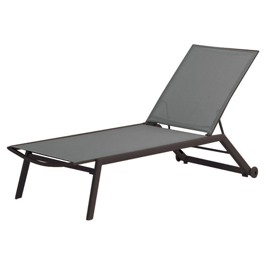 Cannes Stackable Deck Chair - Charcoal|Black