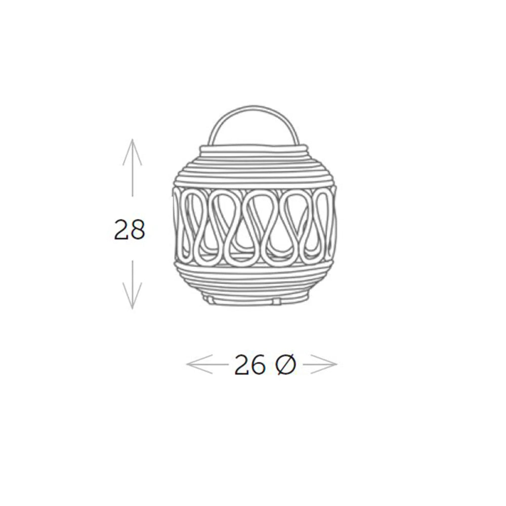 Cord Curved Solar LED Lamp - Coal