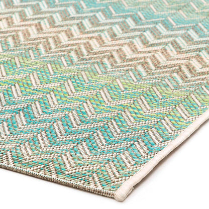 Ziggy Outdoor Carpet - Lime | Beige