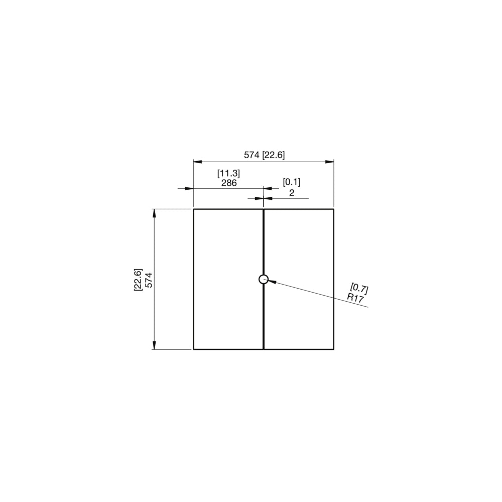 Fire Glass Cover Plate for Square 22 Fire Pit