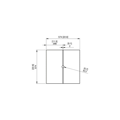 Fire Glass Cover Plate for Square 22 Fire Pit