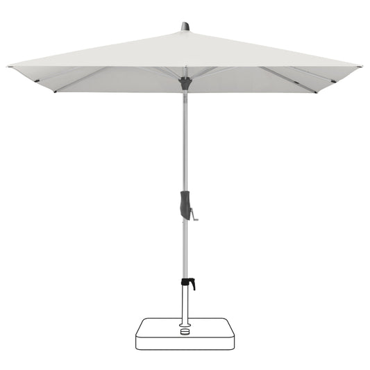 Alu-Twist Parasol 250x200 cm - Chrome