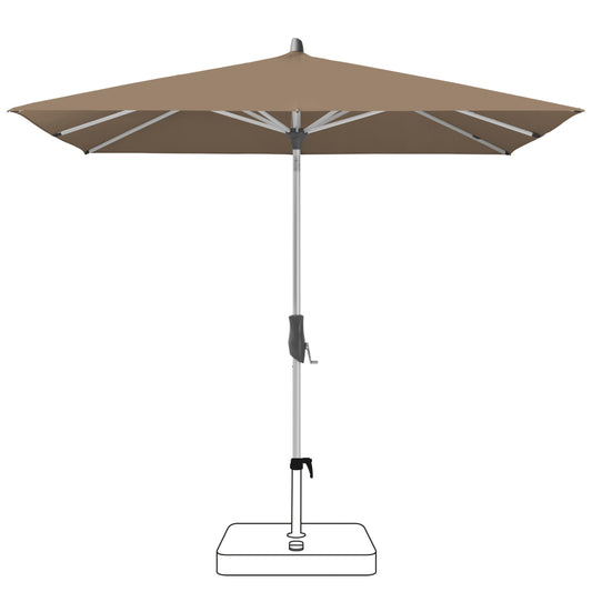 Alu-Twist Parasol 240x240 cm - Nut