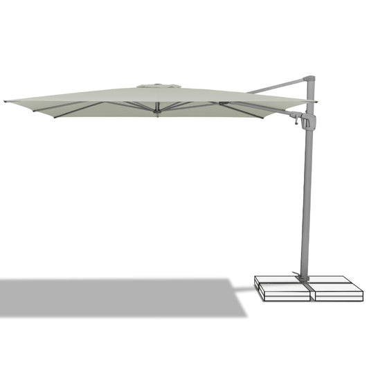 SunFlex Parasol 300x300 cm - Light grey