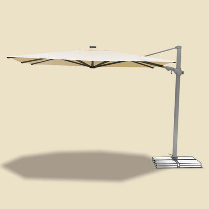 Varioflex Solar LED Parasol 300x300 cm - Ecru