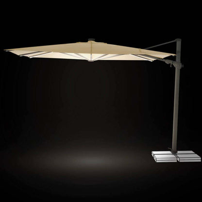 Varioflex Solar LED Parasol 300x300 cm - Ecru