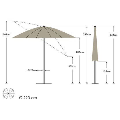 Rustico Parasol Protective Cover