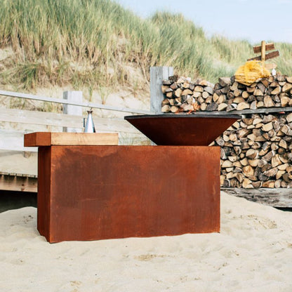 Island Corten 100 Teak Wood