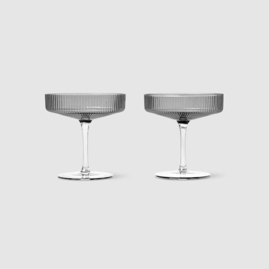 Ripple Champagne Saucers Set