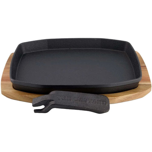 Cast Iron Sizzling Plate and Holder