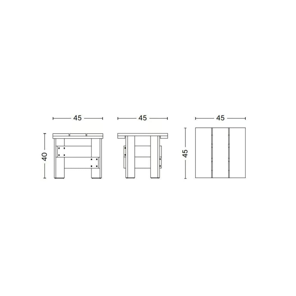 Crate Low Table - Lacquered Pinewood