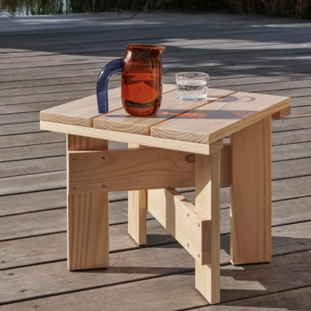 Crate Low Table - Lacquered Pinewood